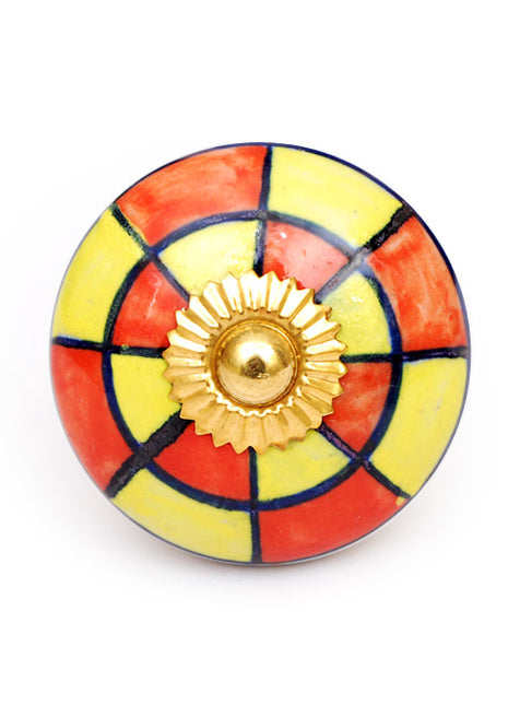 Well Designed Yellow And Red Kitchen Cabinet Knob (Large)