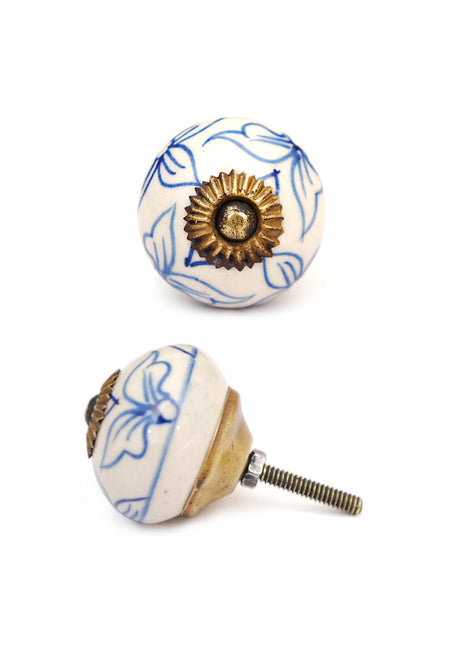 Elegant White Ceramic Door Knob