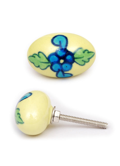 Yellow Ceramic Drawer Knob
