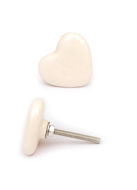 Unique Clear Heart Ceramic Cabinet Door Knob