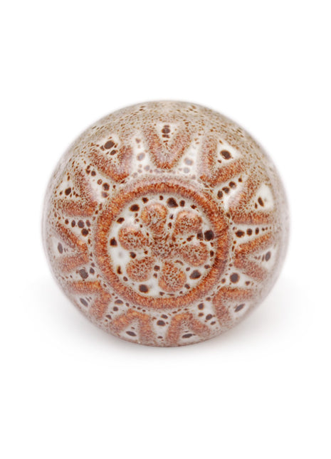 Brown Ceramic Textured And Carved Ceramic Door Knobs
