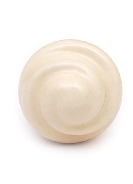 Stylish Shell Carved Cream Ceramic Dresser Cabinet Knob