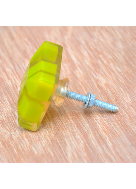 Vintage Rectangular Green Shades In Transparent Square Drawer Knob