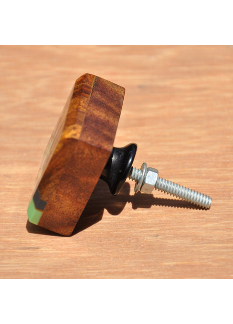 Square Shape Pyramid Design Wooden Bathroom Cabinet Knob