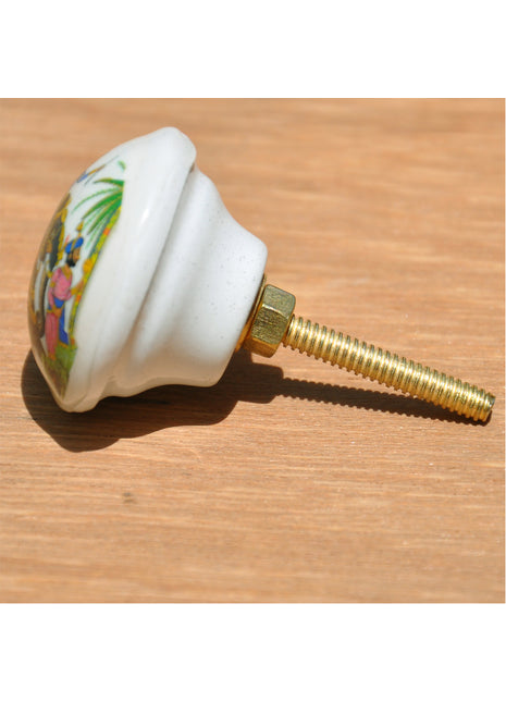 Well Designed Multicolor Painting Resin Kitchen Cabinet Knob