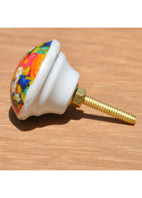 Multicolor Floral Designer Resin Cupboard Knob