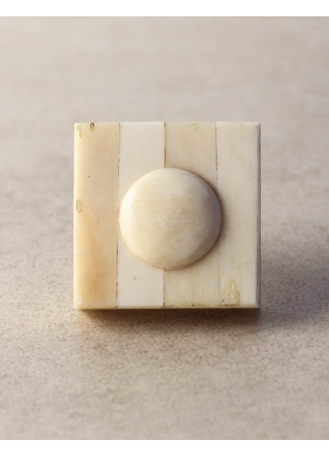 Unique Square White Resin Bone Kitchen Cabinet Knob With Circle