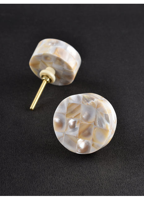 Stylish Round Shaped Mother Of Pearl Kitchen Cabinet Knob
