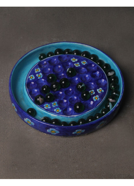 Blue Pottery Brainvita Game (Game 04)