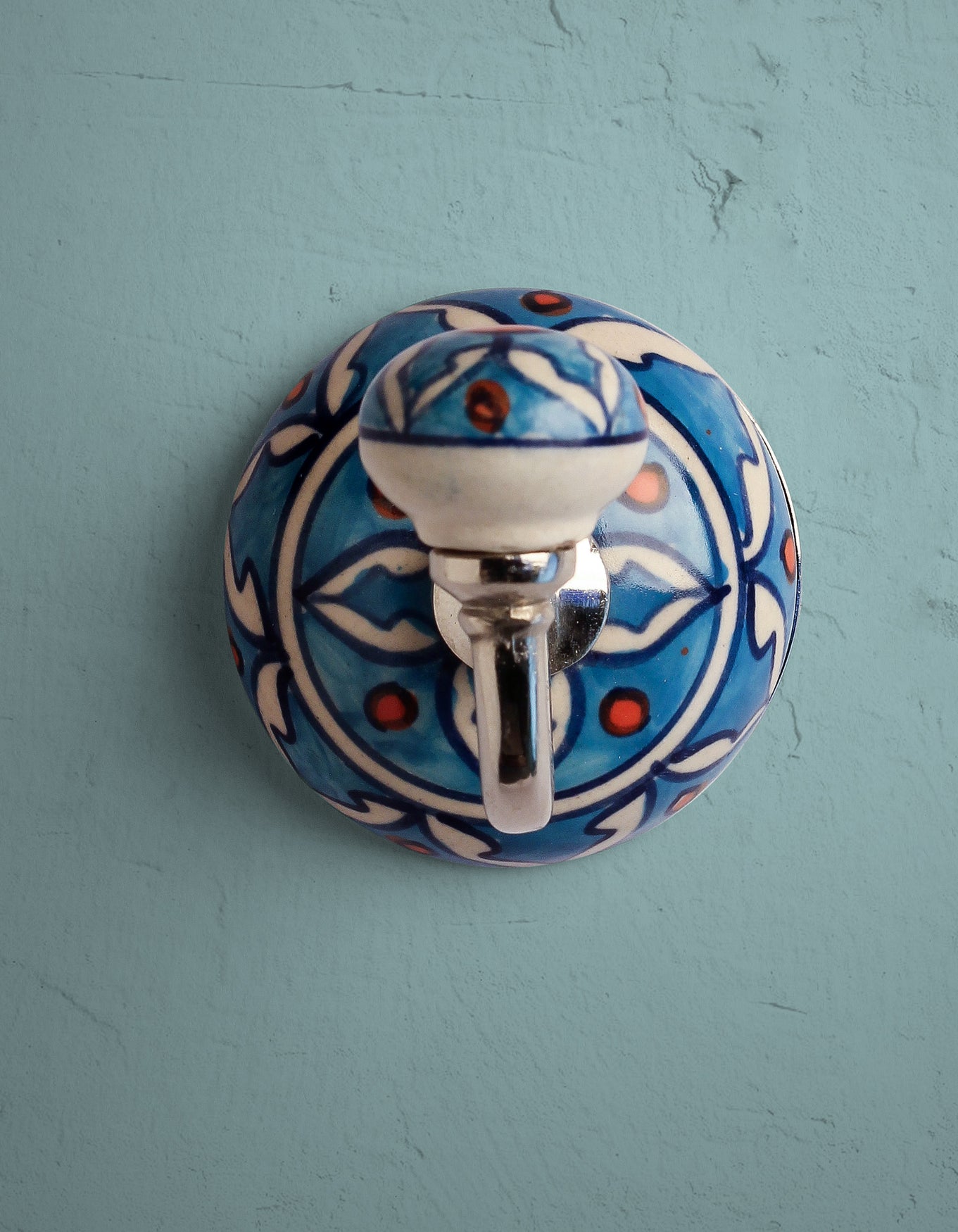Blue Ceramic Wall Hook