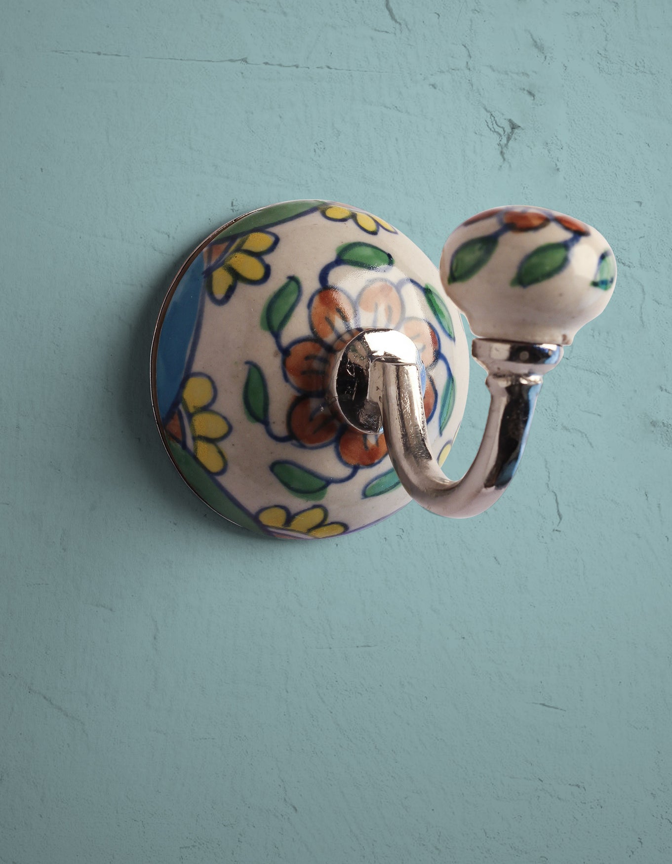 Floral Ceramic Wall Hook