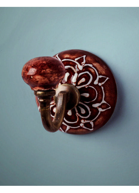 Handmade Ceramic Round Wall HooK