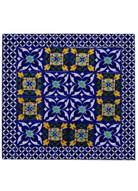 Blue Pottery Iron Coffee Table