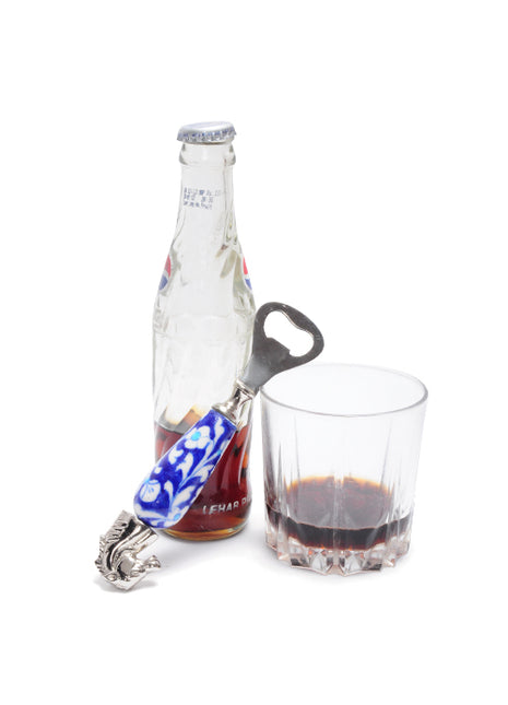 White Leaves With Blue Base Opener