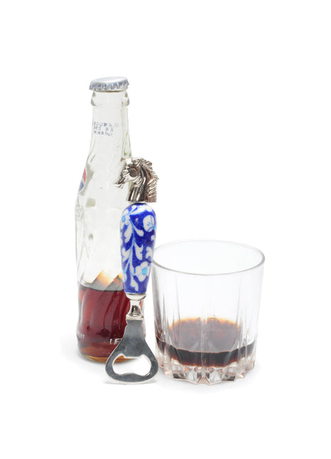 White Leaves With Blue Base Opener