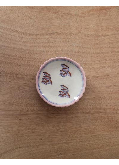 Handmade Blue Pottery Sushi Serving Plate 5 inch (Set of 4)