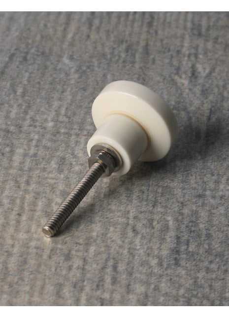 Vintage Solid White Resin Round Cupboard Cabinet Knob