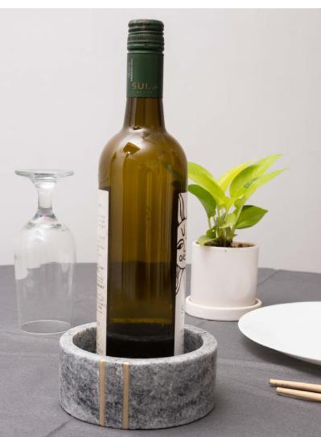 White Marble Wine Bottle Coaster