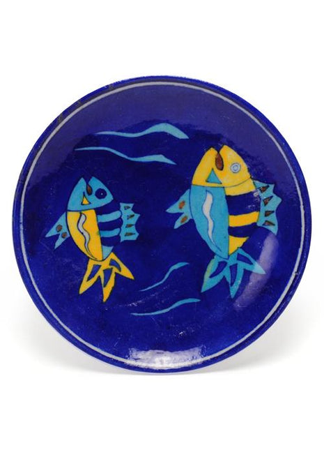 Two Fish on Blue Base Plate 8
