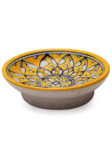 White Leaves on Yellow Base Plate 5