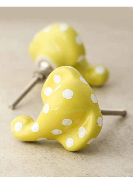 Designer Yellow Elephant Shape Cabinet Knob For Kids Room