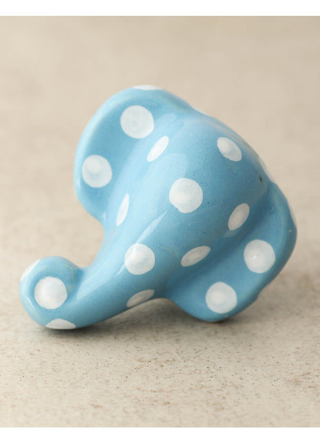 Designer Turquoise Elephant Shape Cabinet Knob For Kids Room