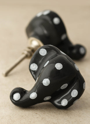 Designer Black Elephant Shape Cabinet Knob For Kids Room