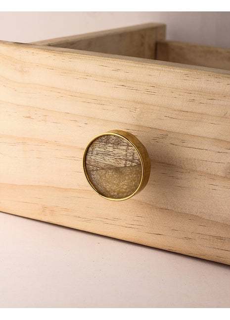 Antique Wooden Round Shaped Bathroom Cabinet Knob