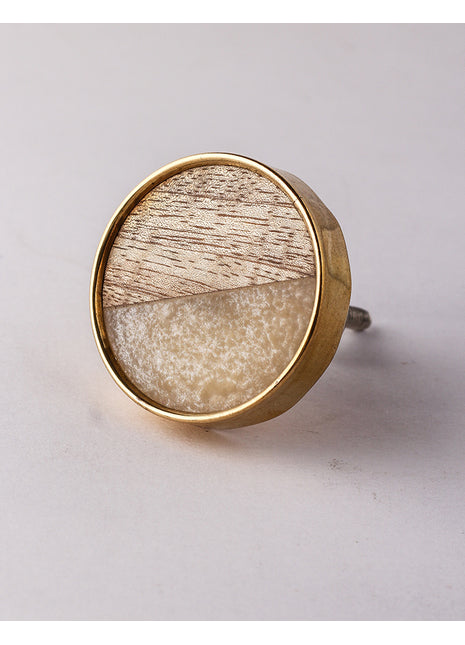 Antique Wooden Round Shaped Bathroom Cabinet Knob