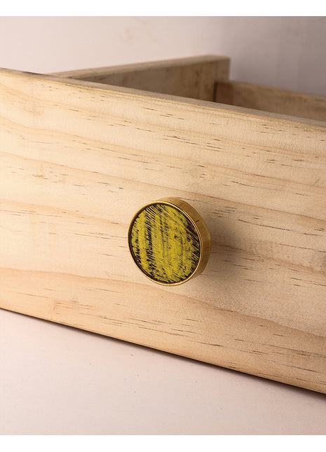 Unique Yellow Designer Wooden Bathroom Cabinet Knob