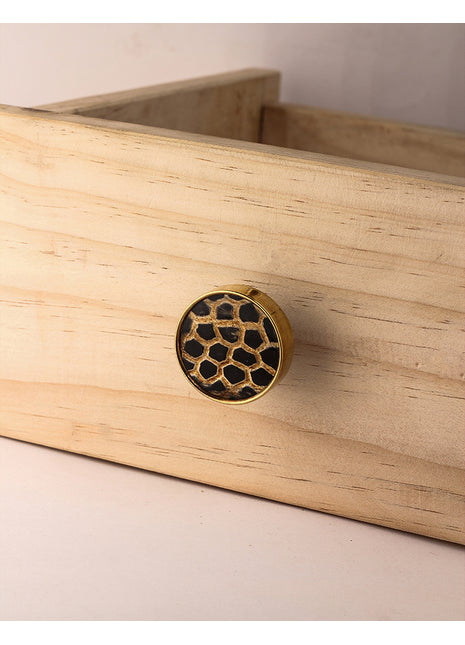 Unique Round Bee Hive Design Wooden Drawer Cabinet Knob