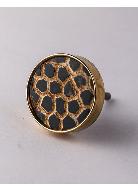 Unique Round Bee Hive Design Wooden Drawer Cabinet Knob