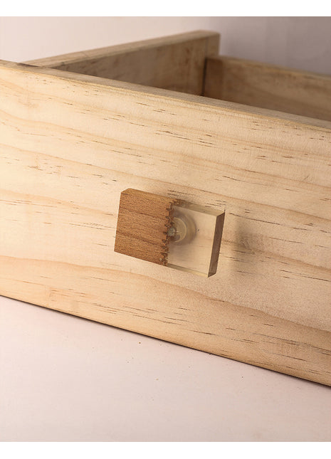 Designer Brown And Transparent Glass Wardrobe Cabinet Knob