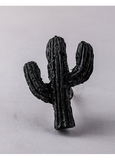 Solid Black Cactus Shaped Wardrobe Cabinet Knob