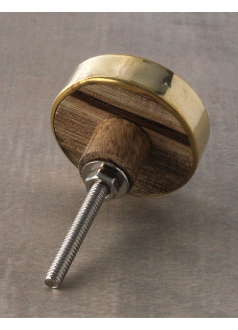 Round Black Zig Zag Wooden Drawer Cabinet Knob