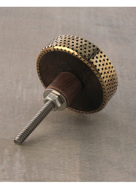 Vintage Black And Golden Leopard Print Wooden Door Knob