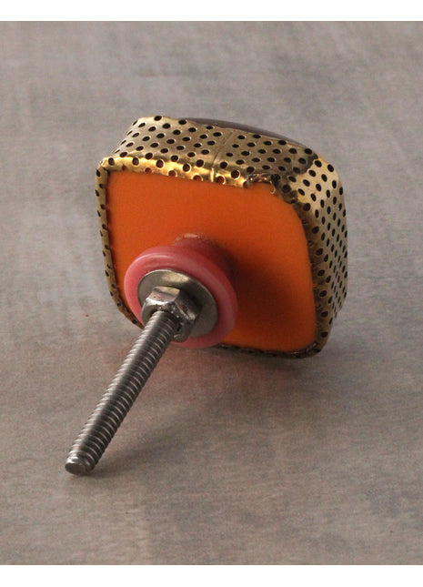 Square Shape Brown Color Kitchen Cabinet Wooden Drawer Knob