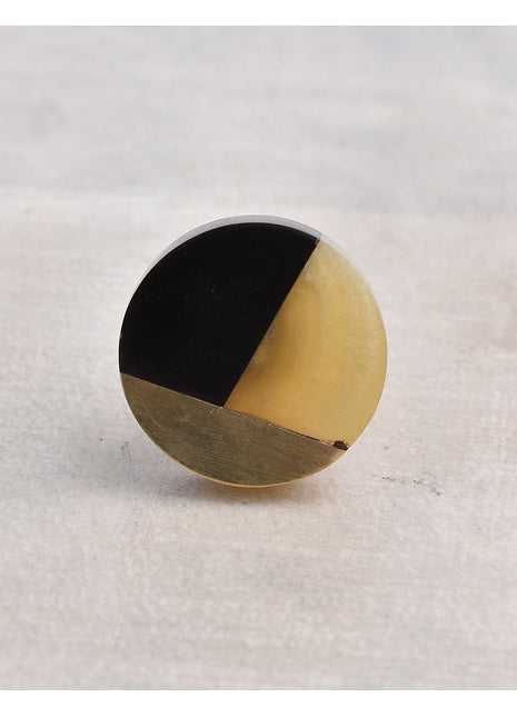 Unique Black And Cream Resin Dresser Cabinet Knob