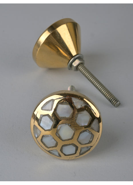 Unique Black and White Mother of Pearl Drawer Cabinet Knob