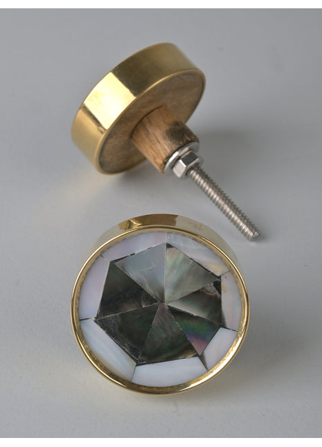 Unique Black and White Mother of Pearl Drawer Cabinet Knob