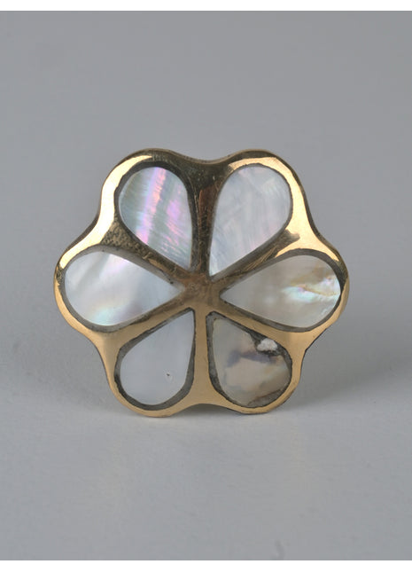 Unique Brass Finishing Mother of Pearl Drawer Cabinet Knob