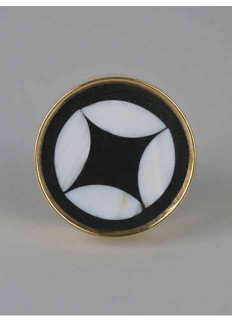 Unique Black and White Mother of Pearl Drawer Cabinet Knob