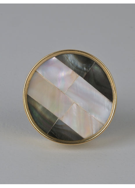 Unique Black And White Flower Brass Drawer Cabinet Knob