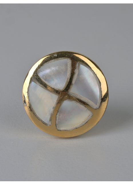Brass Mother of Pearl Drawer Cabinet Knob