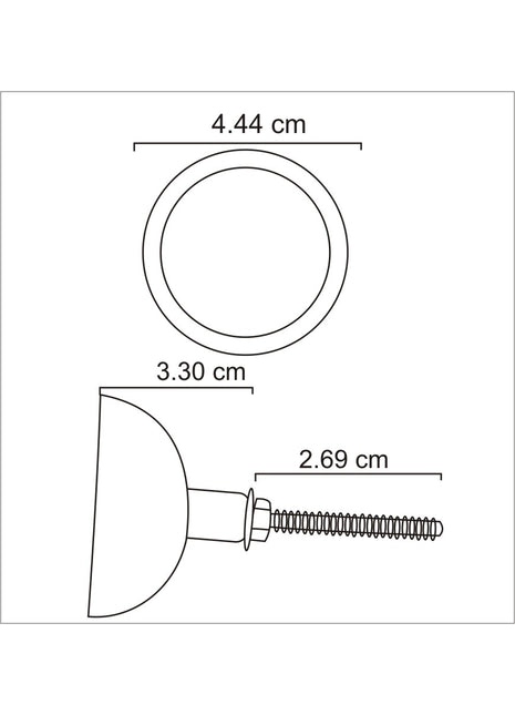 Wooden and Resin Cabinet Knob With White Flower