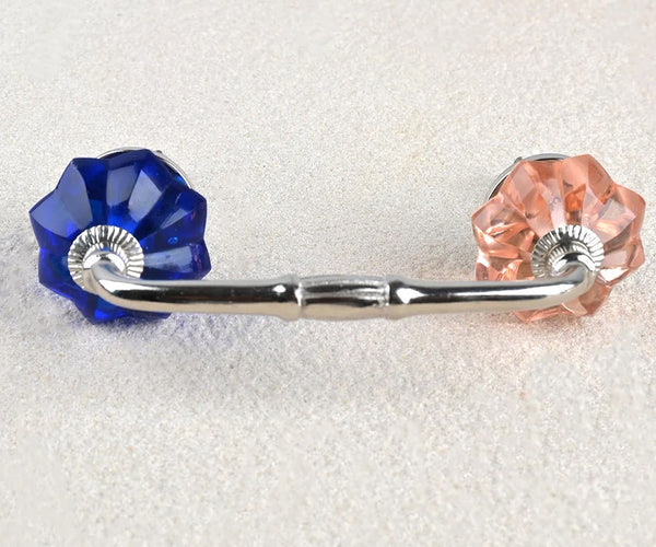 Assorted Color Glass Cabinet Drawer Pull  KNOBCO