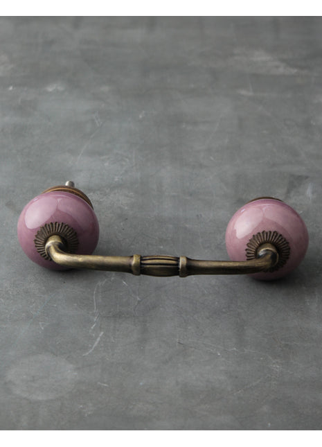 Light Purple Round Ceramic Dresser Cabinet Pull