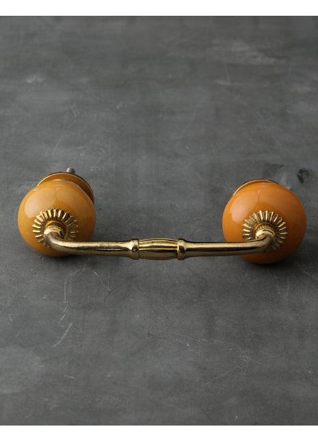 Solid Yellow Ceramic Bathroom Cabinet Pull