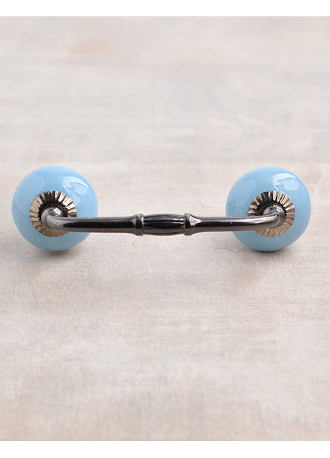 Solid Turquoise Ceramic Dresser Cabinet Pull