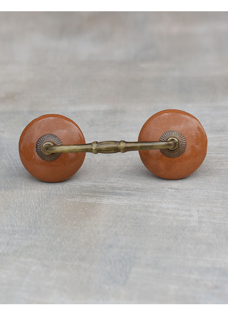 Solid Brown Ceramic Wardrobe Cabinet Pull